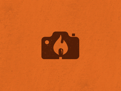 Match Camera camera flame logo match orange photo vector