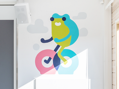 Pihkoo Elementary Mural / Froggy animals art design graphic design illustration mural publicart typography