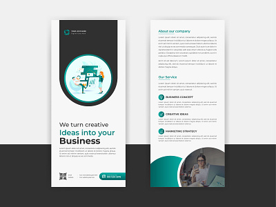 Modern and creative corporate dl flyer or rack card design