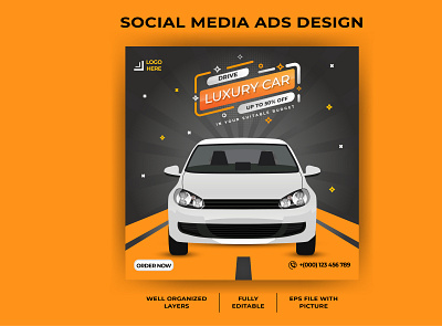 Car social media post or square web banner advertising template abstract animation business car car ads car banner car facebook post car instagram post car promotion car sale car social media ads company corporate design graphic design illustration sale ads sale product template ui