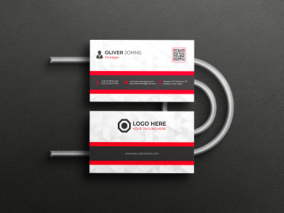Professional red and black business card design abstract branding business business card card card visite company company card corporate corporate business card design geometric business card graphic design logo modern business card presentation card professional business card red card template visiting card