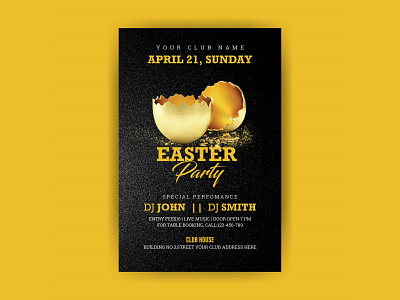 Easter party flyer design business company corporate design easter easter party easter party flyer flyer design graphic design party flyer design template