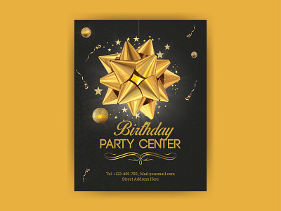 Birthday party flyer design abstract birthday birthday party branding business ceremony company corporate design flyer design graphic design party party flyer template