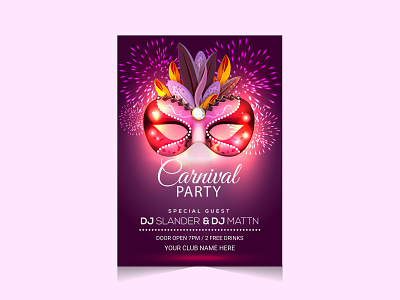 Carnival party flyer design abstract branding business carnival carnival flyer carnival party company corporate design flyer design graphic design party flyer design template