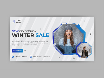 Winter sale social media banner design template abstract business company corporate cover design design facebook cover graphic design media cover design social media social media cover design template winter winter banner