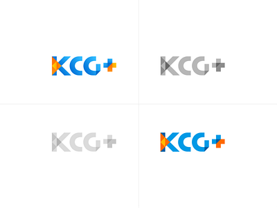 Logo KCG adobe illustrator blue branding color gradient logo logotype polygons vector