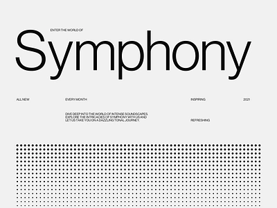 Symphony app branding clean design editorial flat magazine minimal type typography ui ux web website