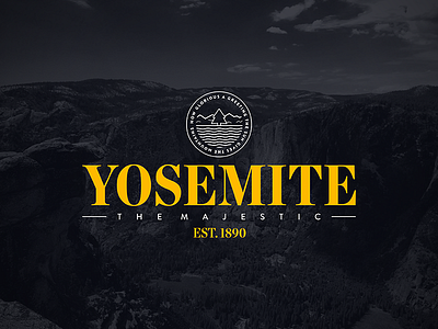 Yosemite badge california illustration mountains nature park picture type typography yosemite