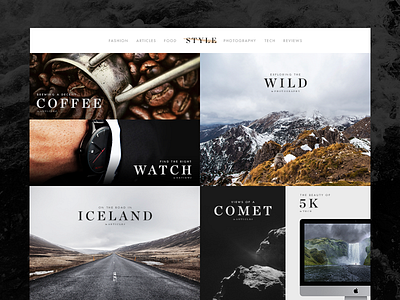 A Grid Layout elegant grid layout minimal navigation page typography ui web webdesign website