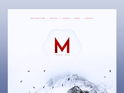 Travel Mag Header clean header layout minimal navigation type typography ui web website