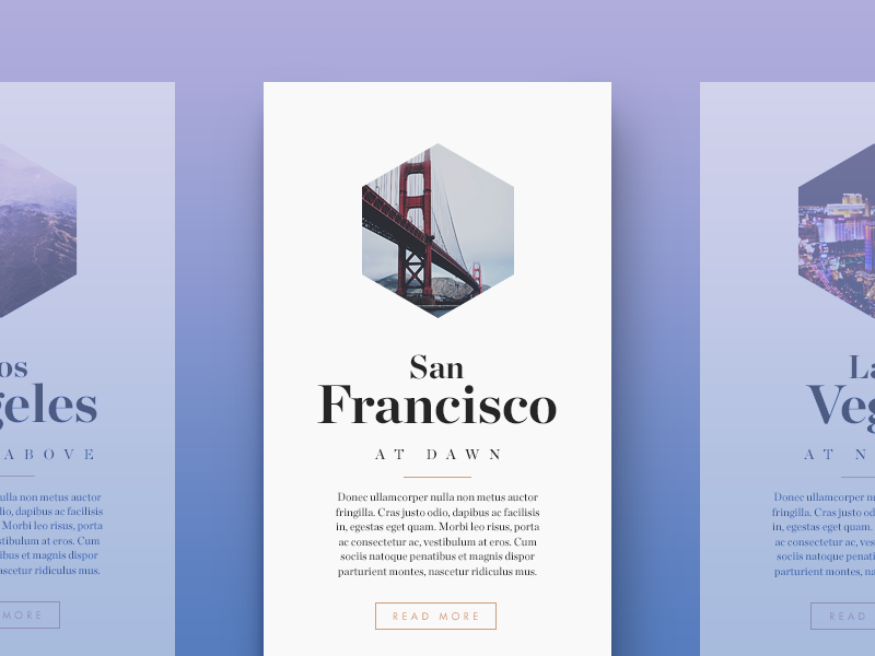 City Cards type typography web san francisco city minimal ui clean widget card