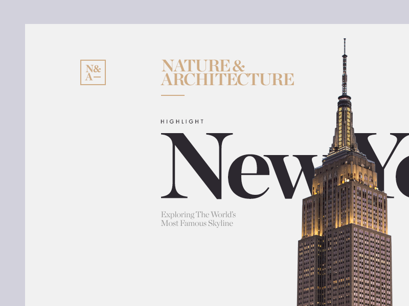 N&A Magazine Detail munich new york nyc type typography web design architecture nature city clean minimal ui