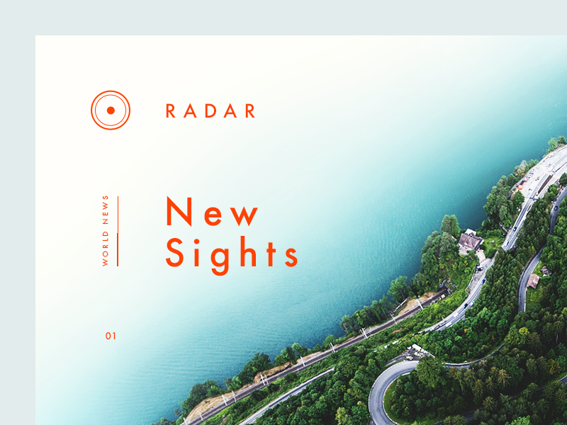 Radar News Detail munich nature green hero clean type minimal typography web design ui