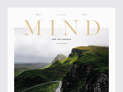 Mind clean editorial elegant gold graphic design magazine masthead minimal munich type typography