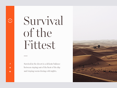 Survival of the Fittest clean desert graphic design magazine munich survival type typography