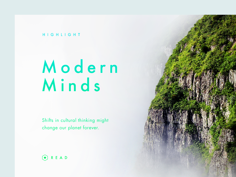 Modern Minds fog forest mountain munich layout editorial graphic design type typography photography ui