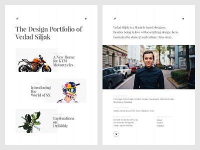 A New Portfolio clean ktm minimal munich portfolio profile type typography website