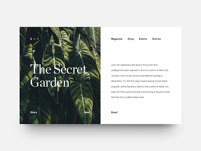 The Secret Garden clean editorial garden minimal munich plants type typography