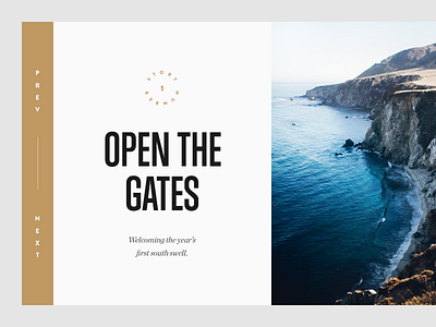 Open the Gates clean editorial minimal munich surf type typography waves