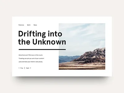 Drifting into the Unknown adventure clean editorial magazine minimal munich type typography unknown