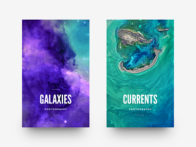 Nature Cards card cards clean galaxy minimal munich ocean type typography ui