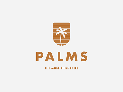Palms badge clean gold illustration lines minimal munich palm palms type typography