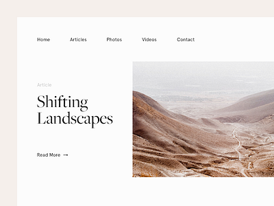 Shifting Landscapes clean desert landscape minimal munich nature shifting type typography