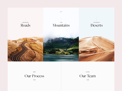 A Creative Agency Site clean deserts home minimal mountains munich roads site type ui water web