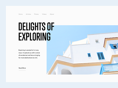 Delights of Exploring blue clean explore exploring house minimal munich sky type typography
