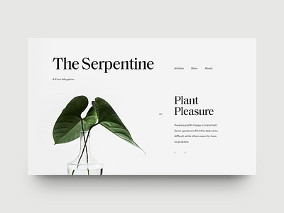 The Serpentine clean editorial layout magazine munich plant type typography