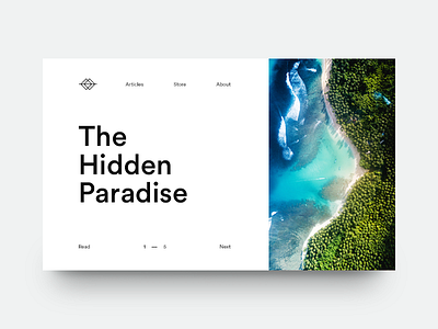 The Hidden Paradise clean editorial green layout magazine minimal munich paradise sea type typography