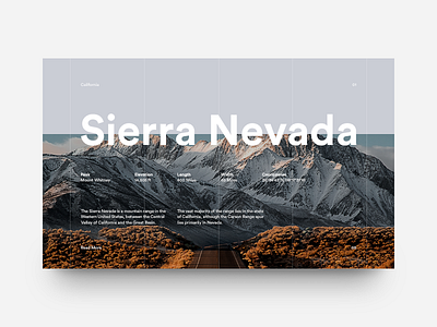 Sierra Nevada california clean editorial grid layout minimal mountains munich nature sierra type typography