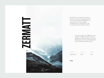Zermatt clean editorial grid layout minimal mountains munich sky switzerland type typography