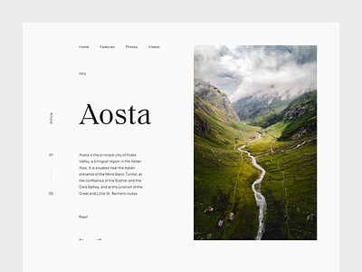 Aosta clean editorial grid layout minimal mountains munich sky type typography valley