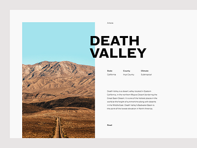 Death Valley clean death valley desert editorial grid layout minimal munich type typography valley