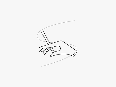 Hand chill cigarette clean hand illustration minimal munich