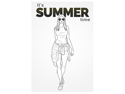 summer girl girl illustration summer