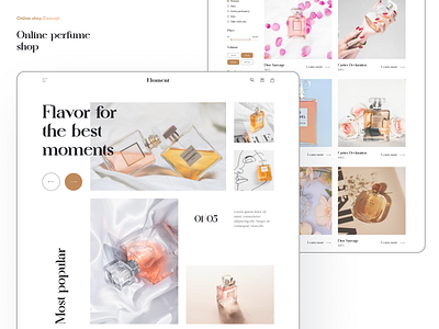 Online perfume shop concept design e commerce parfume shop store ui uiux user interface ux web design website website design