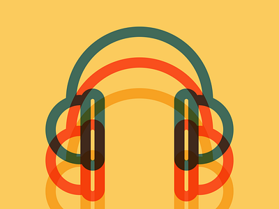 Headphones illustration personal vector