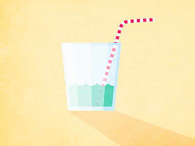 Summer Drink Textured illustration