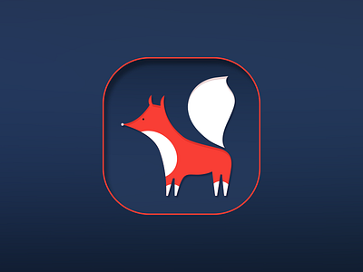 Fox design flat illustration logo ui