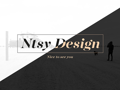 NTSY Design Logo Idea blackandwhite design lines logo ntsy typography