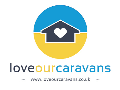 Love Our Caravans Logo beach caravan holiday logo rental sea summer vacation