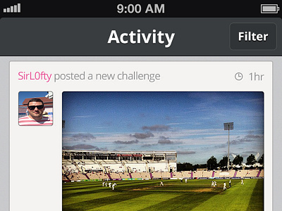 Activity View activity clean iphone timeline ui