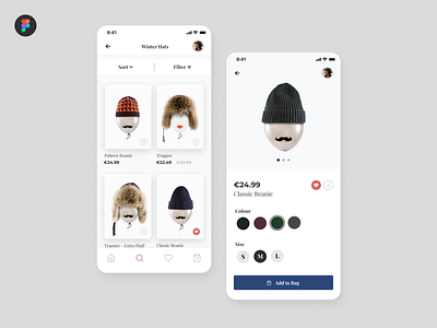 Fashionapp app design minimal ui