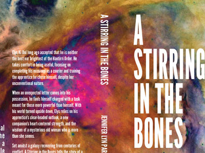 A Stirring in the Bones bones book cover galaxy photoshop print