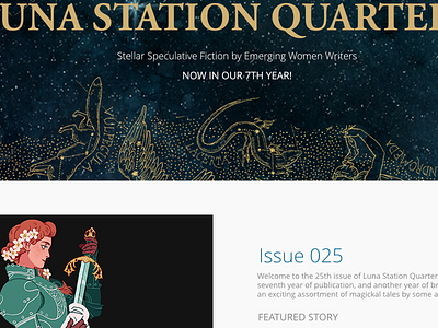 Luna Station Quarterly redesign mockup