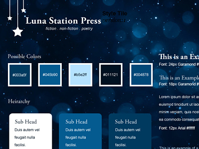 Style Tile for Luna Station Press style tile website