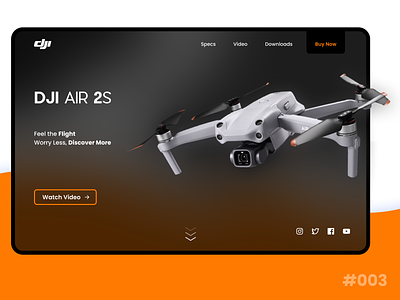 Drone Website Landing Page dailyui dailyuichallenge glassmorphism ui web design