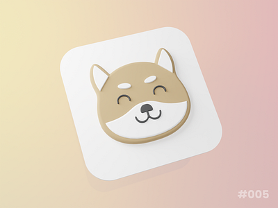 Dog App Icon 3d app logo blender dailyui dailyuichallenge dog logo